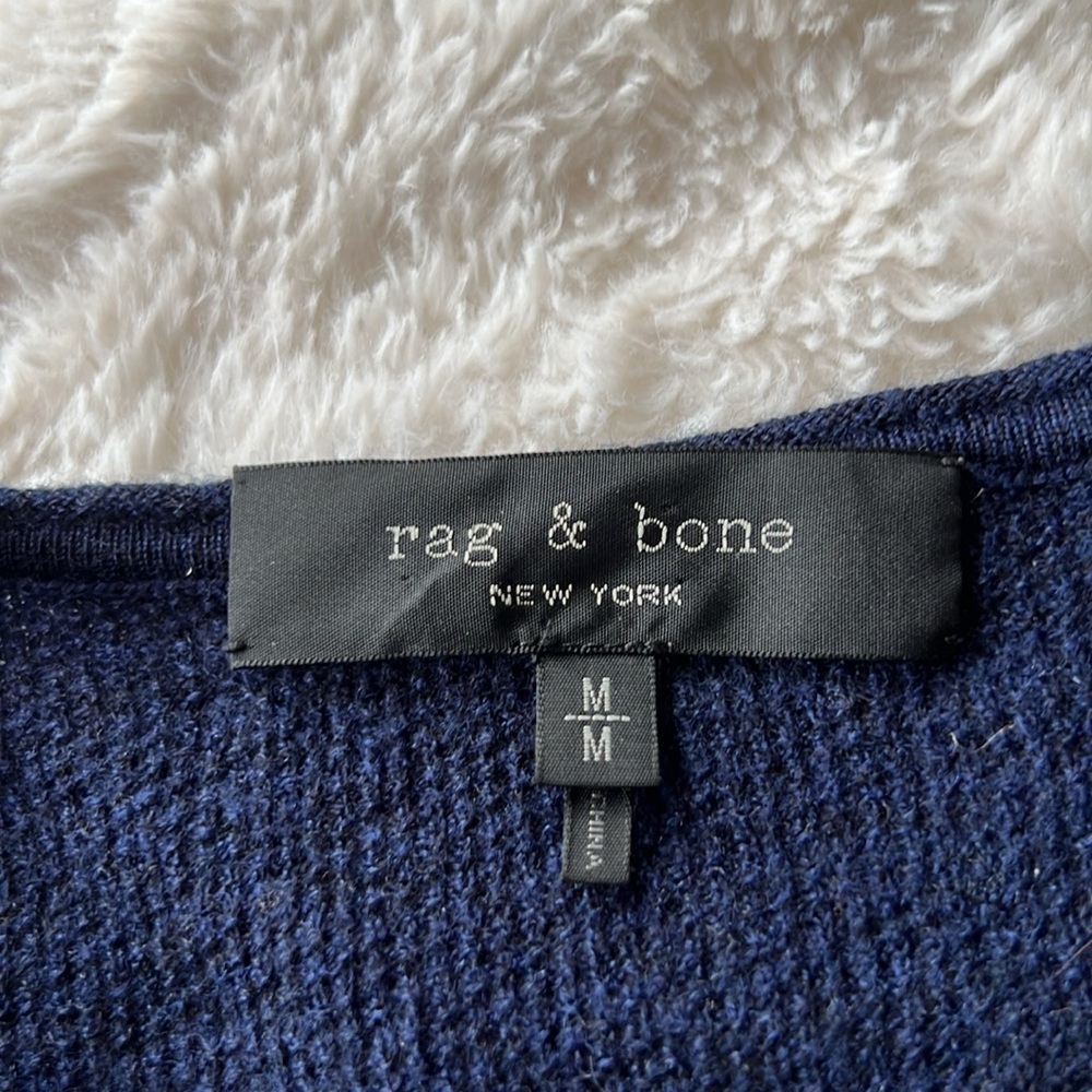 Rag & Bone Navy Merino Wool Sweater - Picture 4 of 6